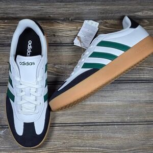 Adidas Barreda Sportswear Sneakers White Green Gum Sole Mens Size 10 NEW